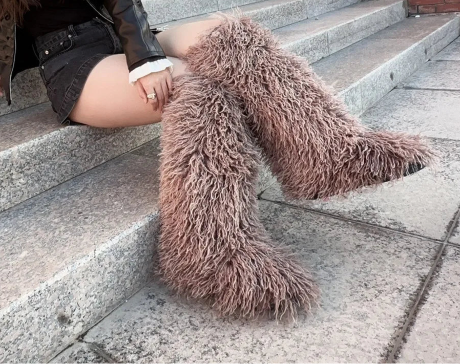 Spoken Dreams: Knee High Wool Snow Boots