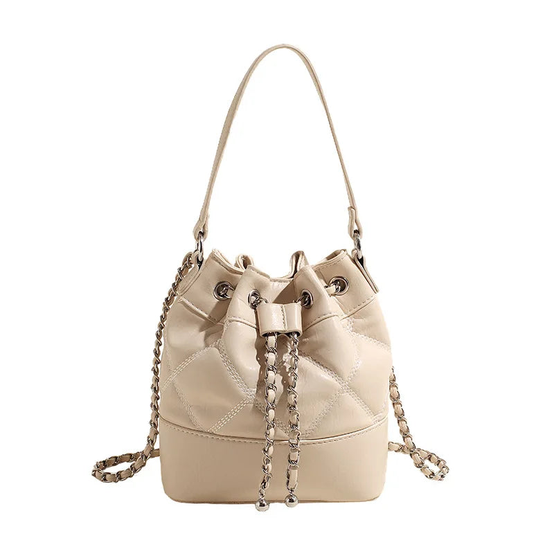 Trendy Small Bucket Bag Women's Fashion Crossbody Purse - Cute Minimalist Chic Shoulder Bag for Girls, Stylish Versatile Handbag