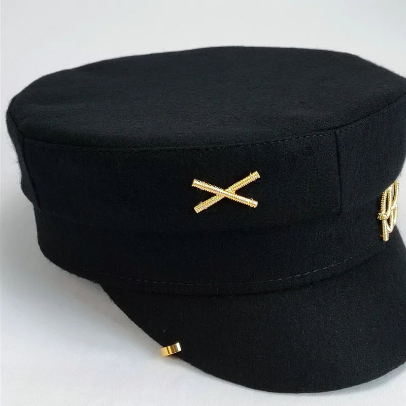 Spoken Dreams: Woolen Newsboy Letter RB Military Caps