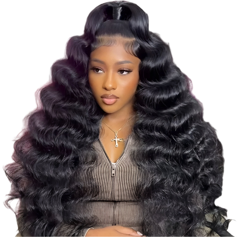 13x6 Hd Lace Frontal Wig Human Hair 30 Inch 13x4 Hd Transparent Lace Front Preplucked Black Body Wave Human Hair Wigs for Women