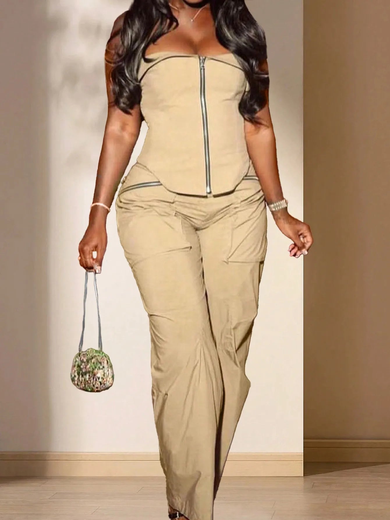 Casual Bohemian Muse Shirt Wide Leg Pants