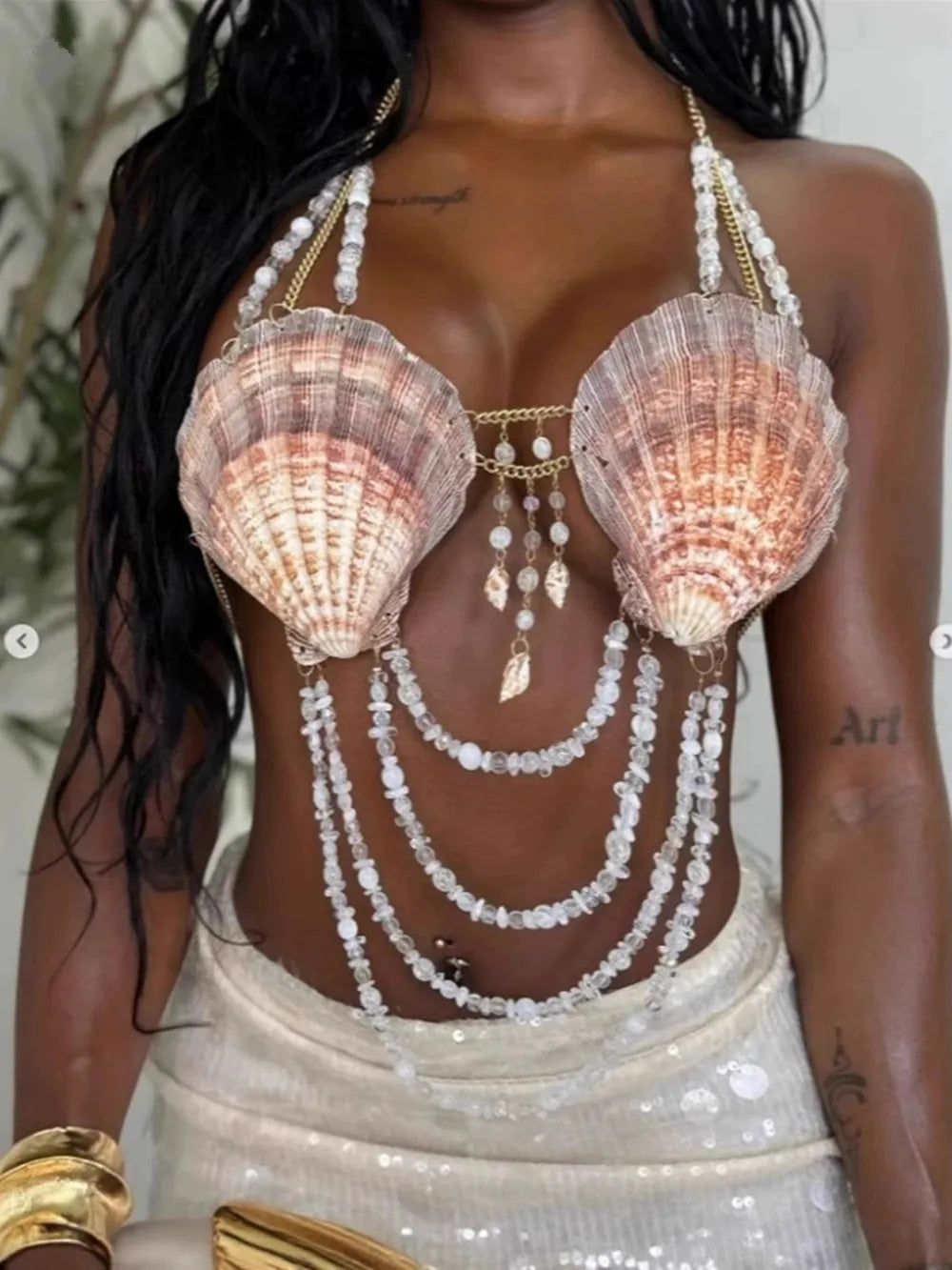 2025 Backless Adjustment Tank top Short Bra Sexy Girls Mermaid Top 