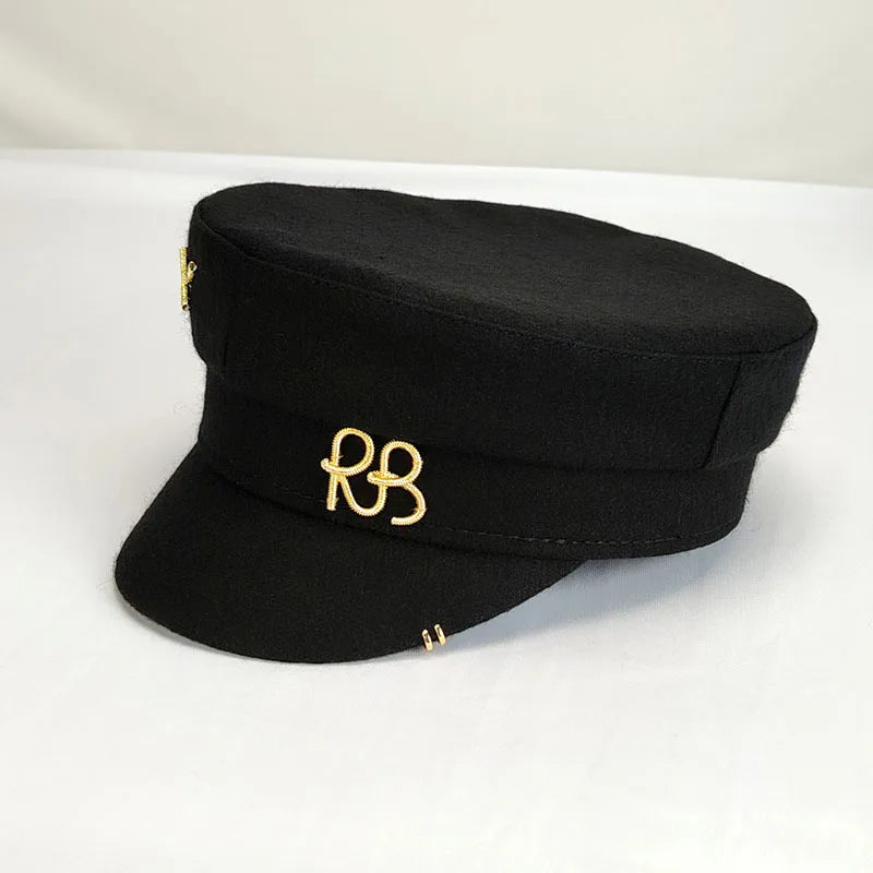 Spoken Dreams: Woolen Newsboy Letter RB Military Caps