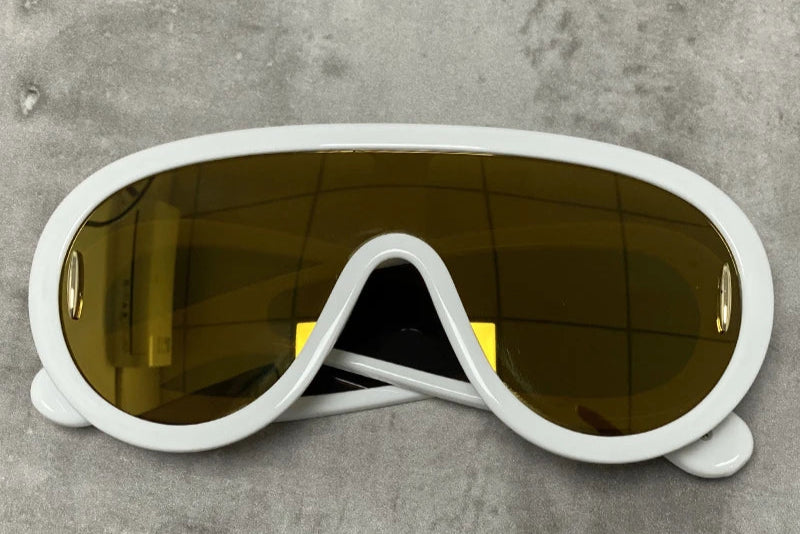 Oversized Wave Mask One-Piece Sunglasses Women Y2K Punk Sports Sun Glasses for Lady 2025 Luxury Brand Steampunk Eyewear Goggle