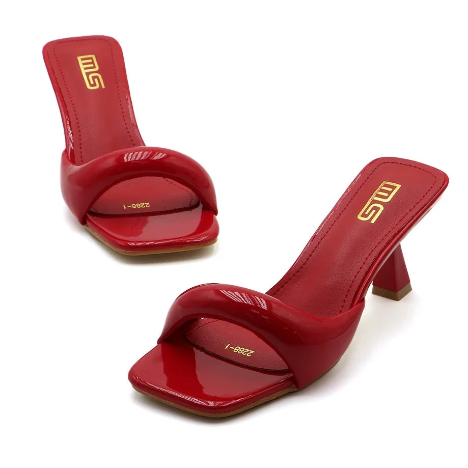 Women Open Toe Slingback Sandals Female Pumps Square Toe Summer Simple Designer Heeled Sandals