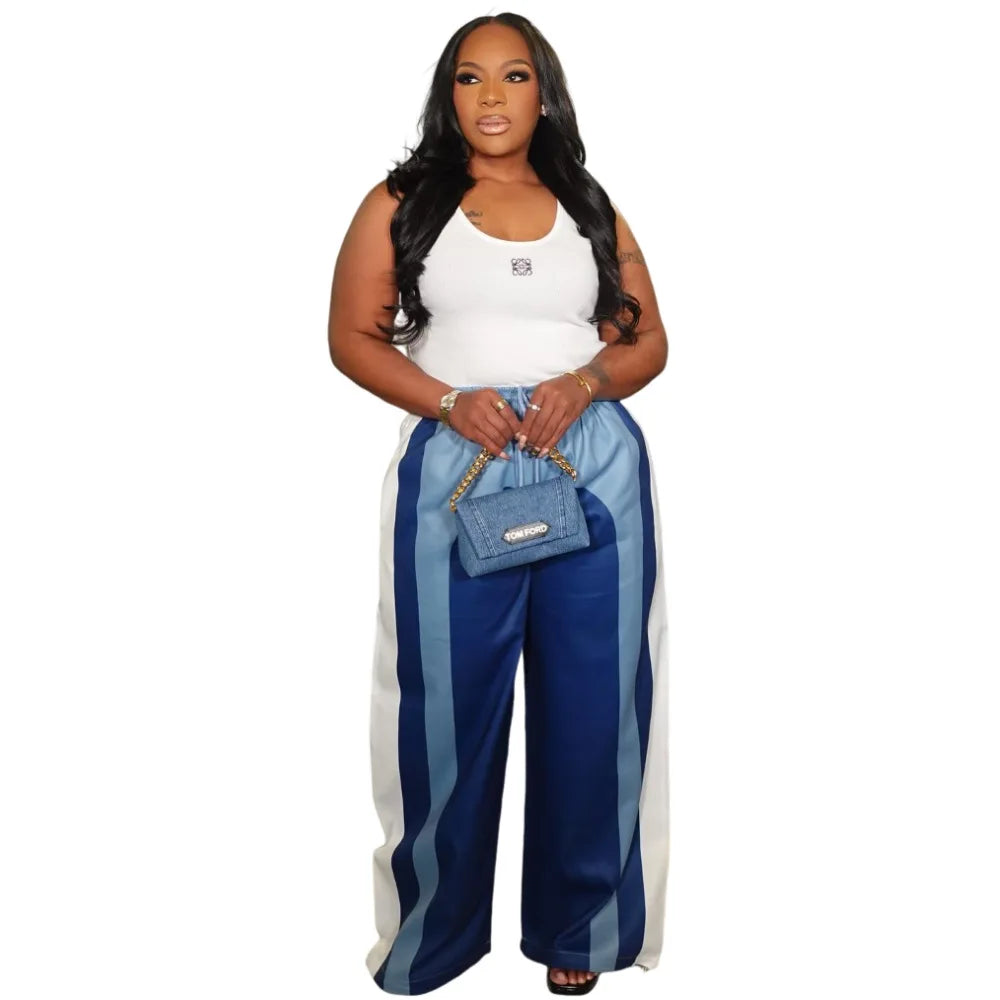 Women Print Loose Wide Leg Jogger