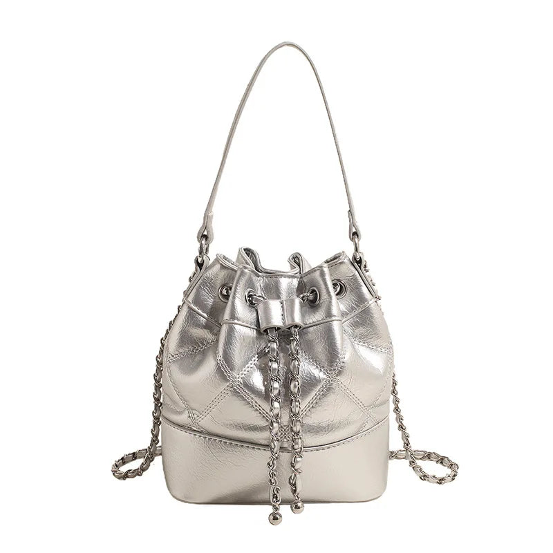 Trendy Small Bucket Bag Women's Fashion Crossbody Purse - Cute Minimalist Chic Shoulder Bag for Girls, Stylish Versatile Handbag