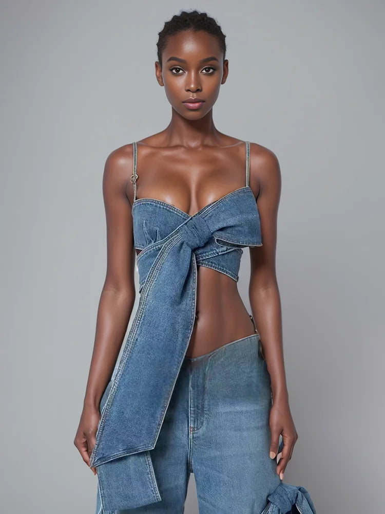 Spoken Dreams: Women Two Piece Jean Set