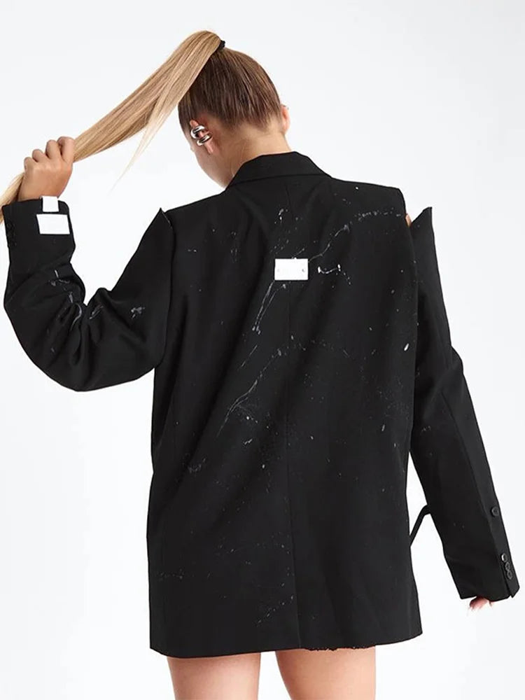 Spoken Dreams: Single Breasted Long Sleeves Casual Blazer