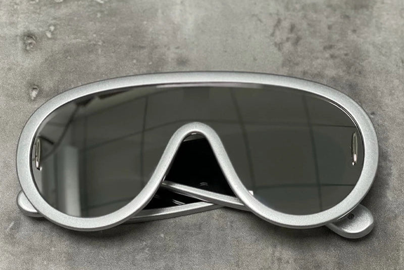 Oversized Wave Mask One-Piece Sunglasses Women Y2K Punk Sports Sun Glasses for Lady 2025 Luxury Brand Steampunk Eyewear Goggle
