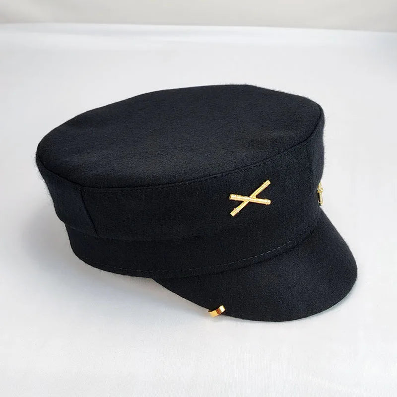 Spoken Dreams: Woolen Newsboy Letter RB Military Caps