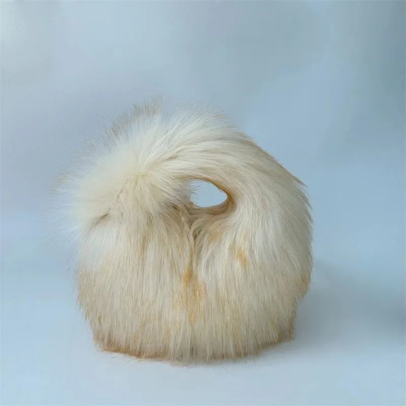 Spoken Dreams: Small Fur Half Moon Luxury Bags