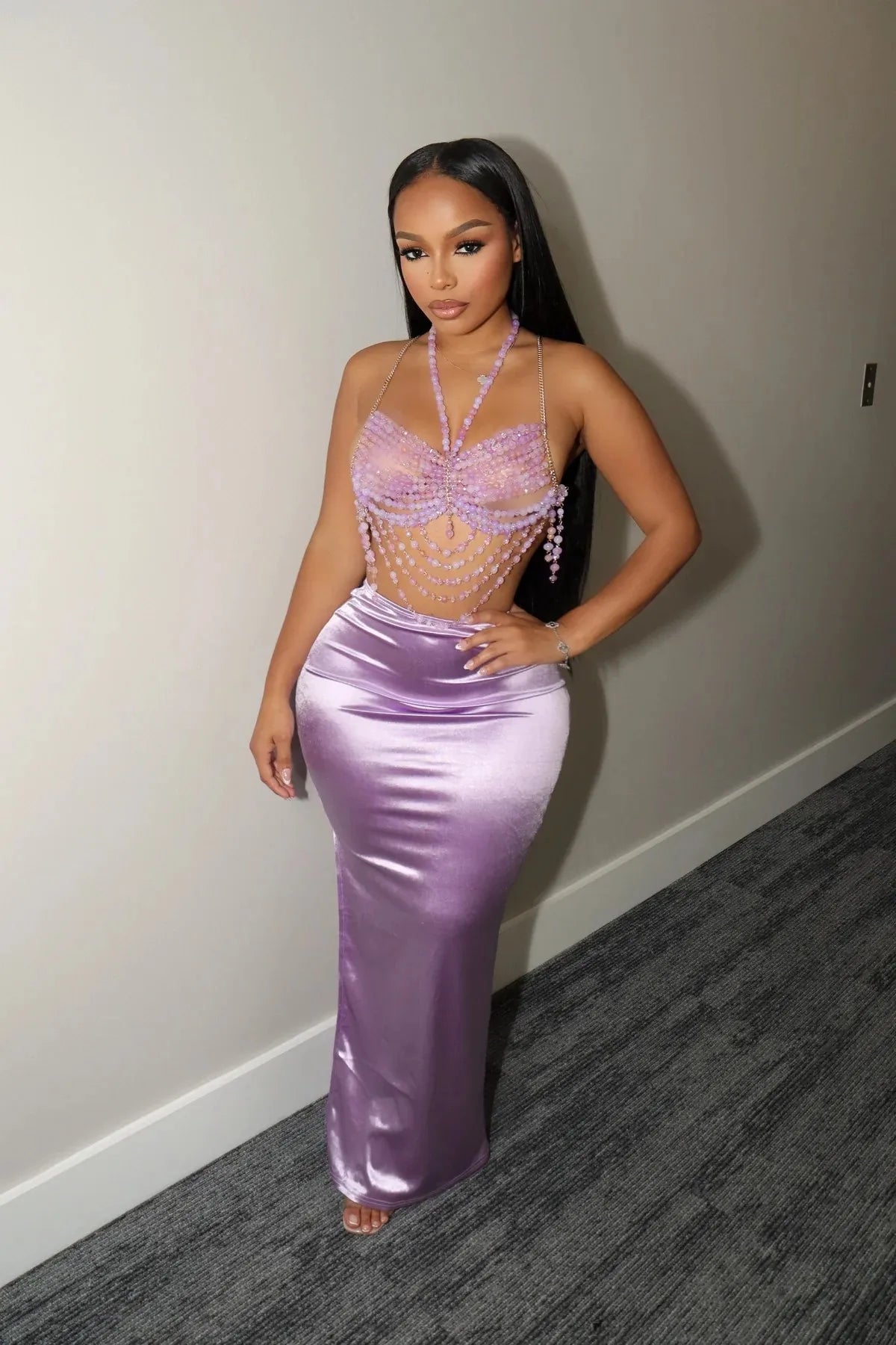 Vintage Women Satin Bodycon Long Pencil Maxi Long Skirt 2025