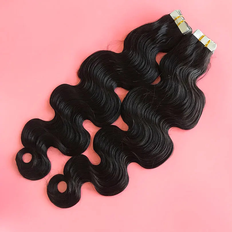 Natural Color Tape In Brazilian Human Hair Extensions