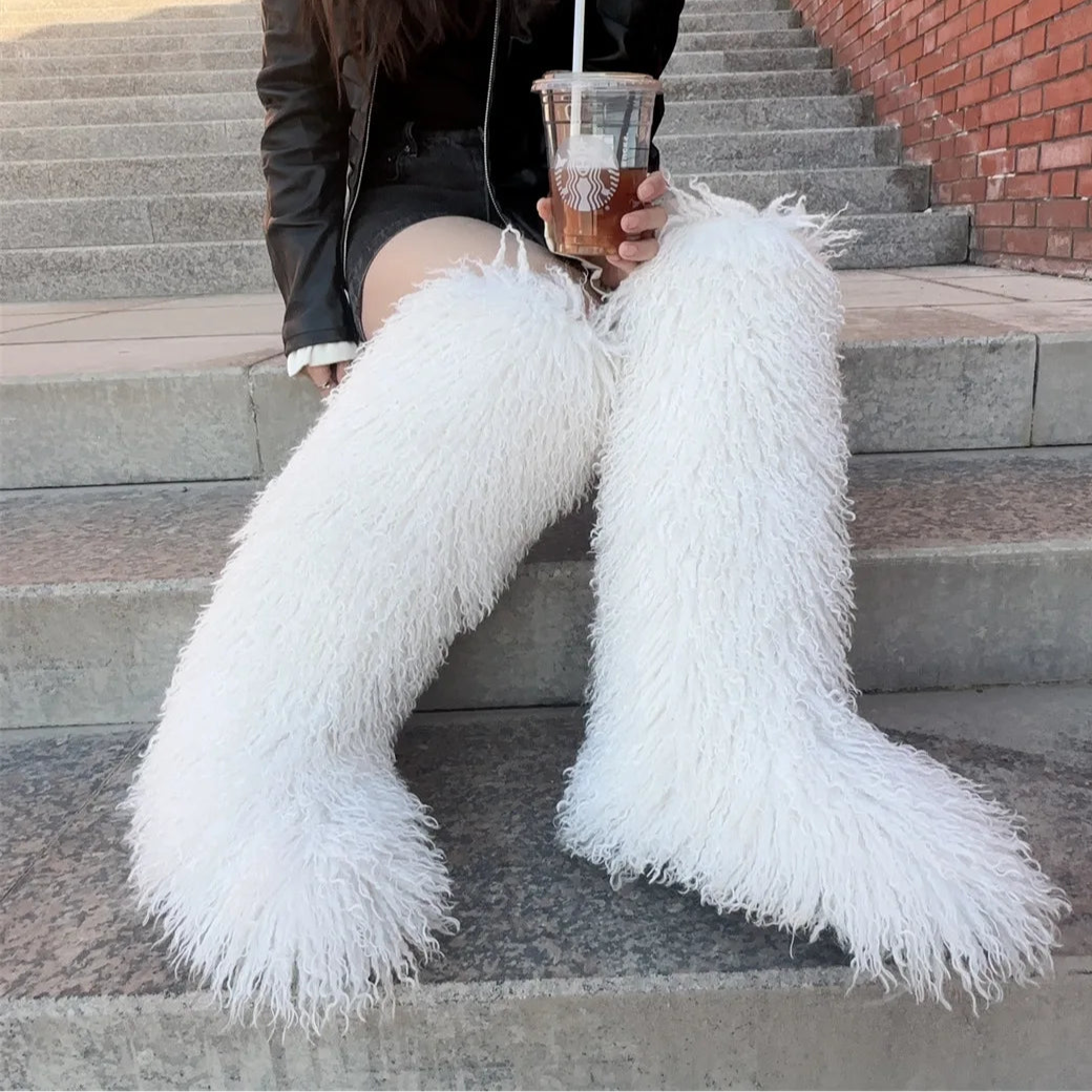 Spoken Dreams: Knee High Wool Snow Boots
