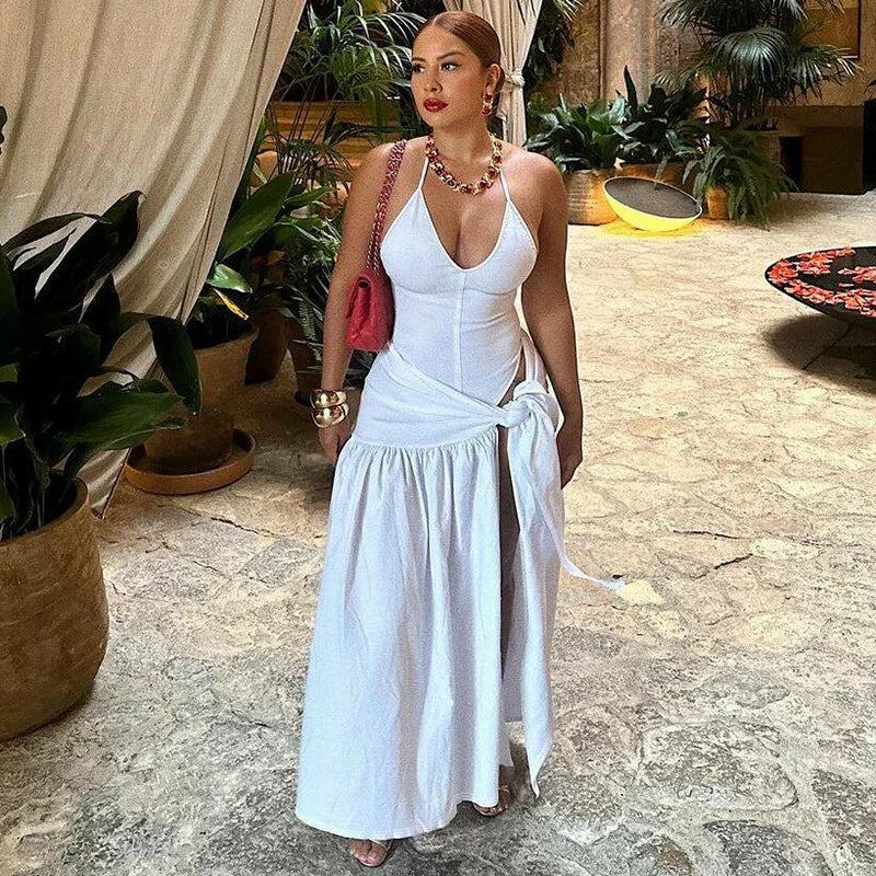 Sexy Elegant Bodysuits and Tie Up Long Skirts