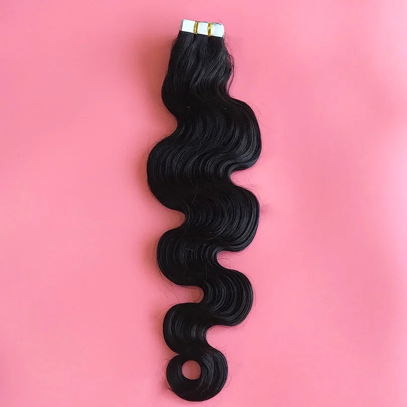 Natural Color Tape In Brazilian Human Hair Extensions