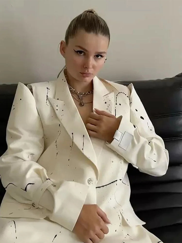 Spoken Dreams: Single Breasted Long Sleeves Casual Blazer