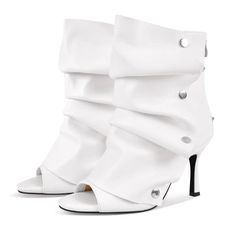 Spoken Dreams: Women Open Toe Ankle Boots Stilettos