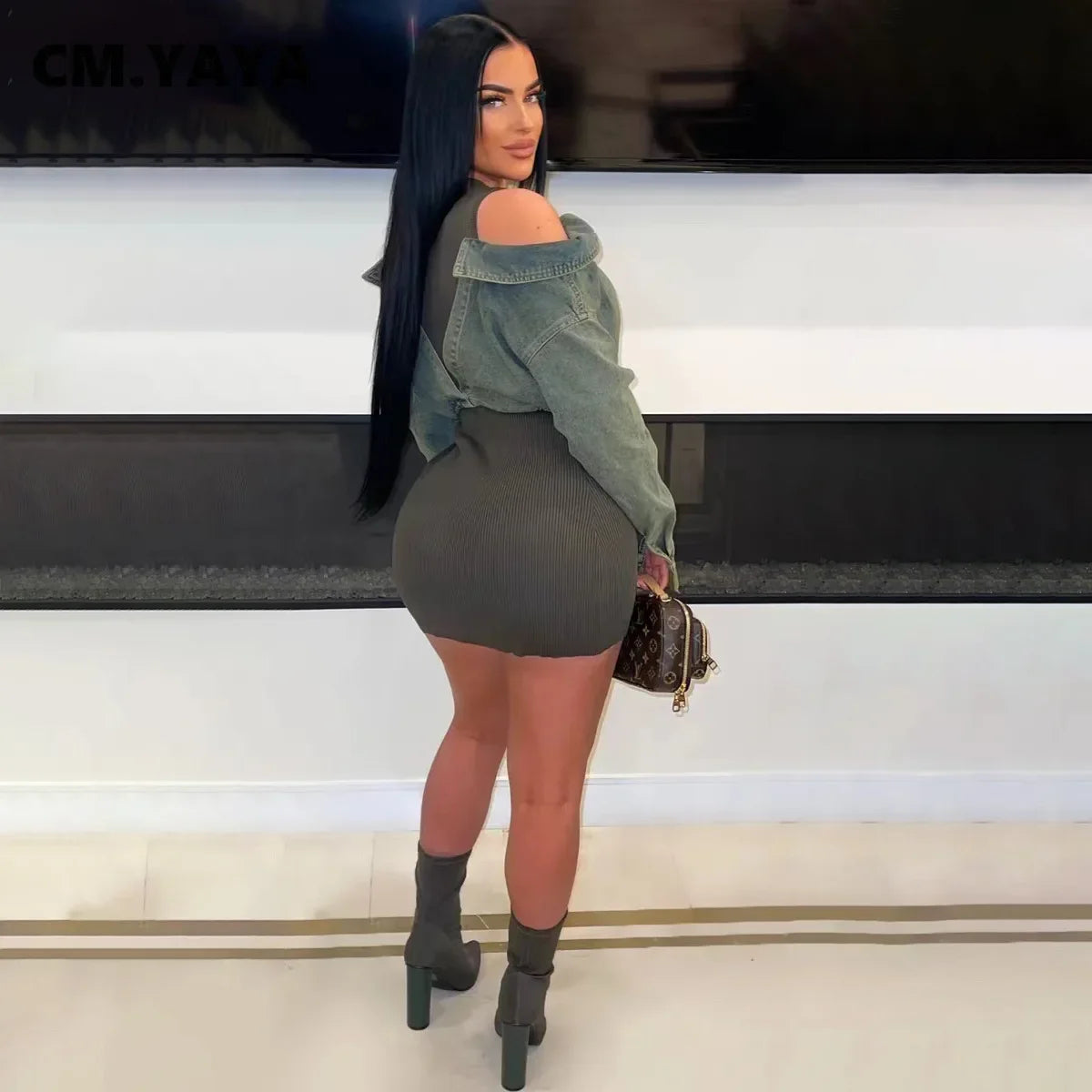 Full Sleeve Knit Mini Dress 2025