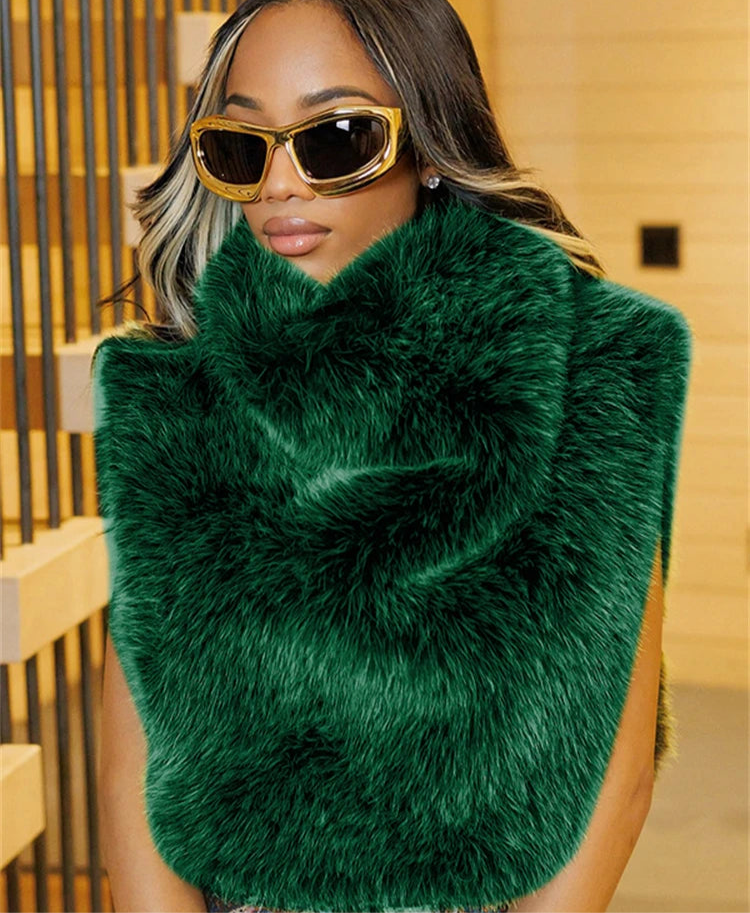 Spoken Dreams: Winter Sleeveless Faux Fur Vest Pullover