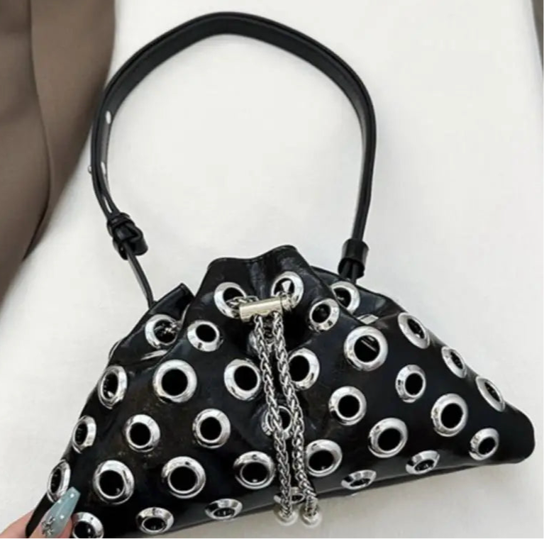 Spoken Dreams: Stud Rivet Shoulder Bag