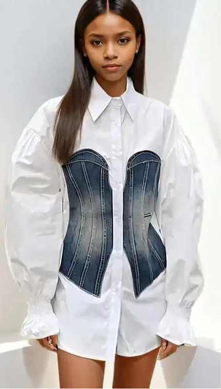 Spoken Dreams: Denim Long Sleeves Blouse Shirts