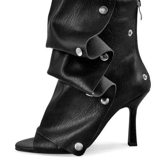 Spoken Dreams: Women Open Toe Ankle Boots Stilettos