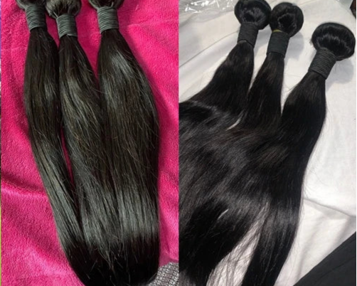 Straight Human Hair Bundles and Closure 12A Brazilian Raw Hair Bundles With 2x6 Deep Kim HD Lace Closure And Bundles