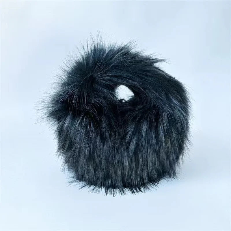 Spoken Dreams: Small Fur Half Moon Luxury Bags