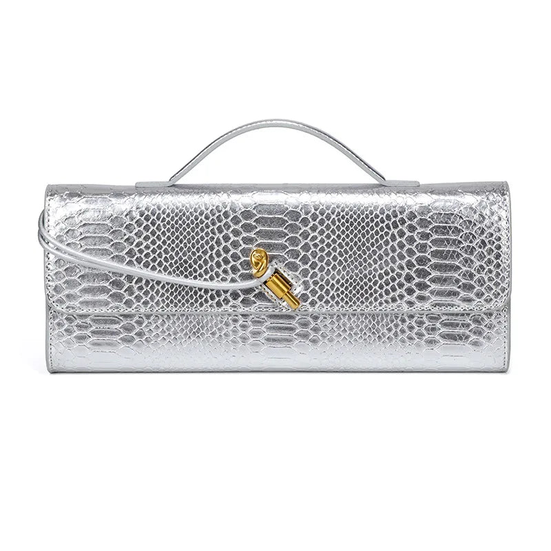Luxury Design Top-Handle Bag For Women Evening Handbag Long Purse, Crocodile Pattern Crossbody Shoulder Bags Fashionable Outfits