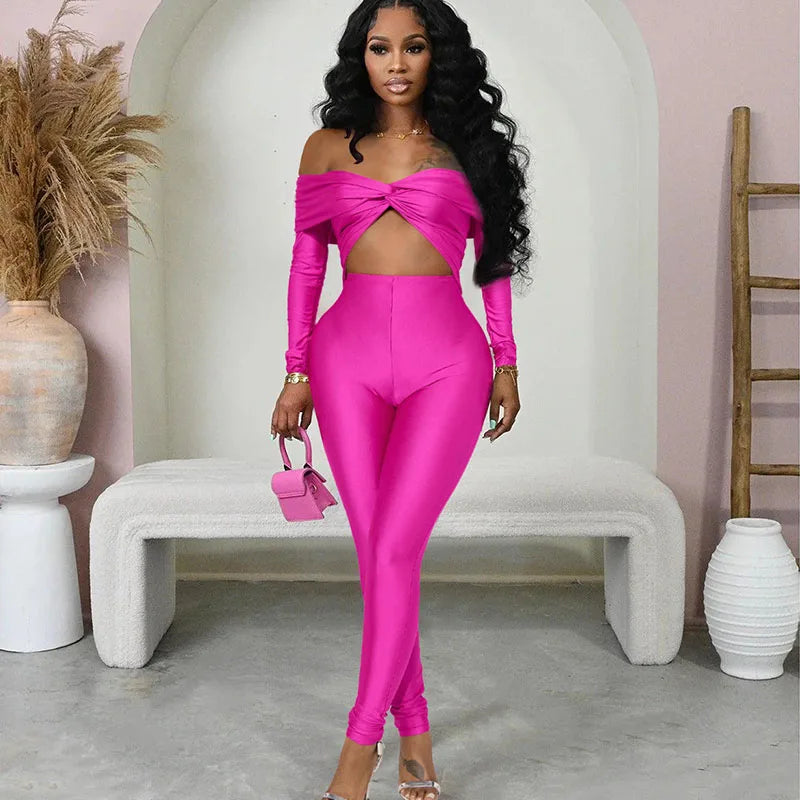 Sexy Off the Shoulder Birthday Jumpsuit for Women Night Club Outfit Party Hollow Out Ruched Skinny Long Sleeve Rompers Full Body