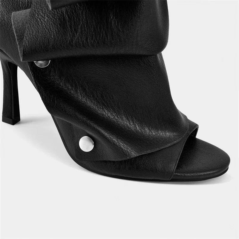 Spoken Dreams: Women Open Toe Ankle Boots Stilettos