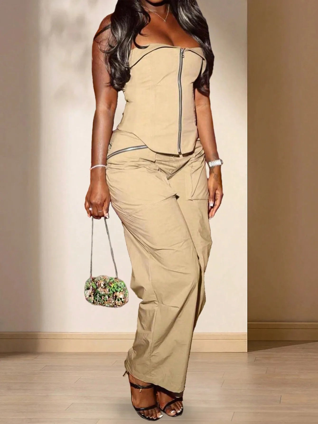 Casual Bohemian Muse Shirt Wide Leg Pants