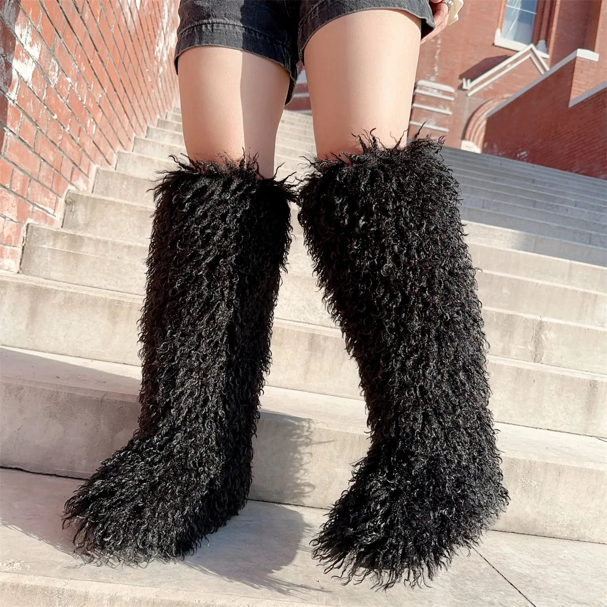 Spoken Dreams: Knee High Wool Snow Boots