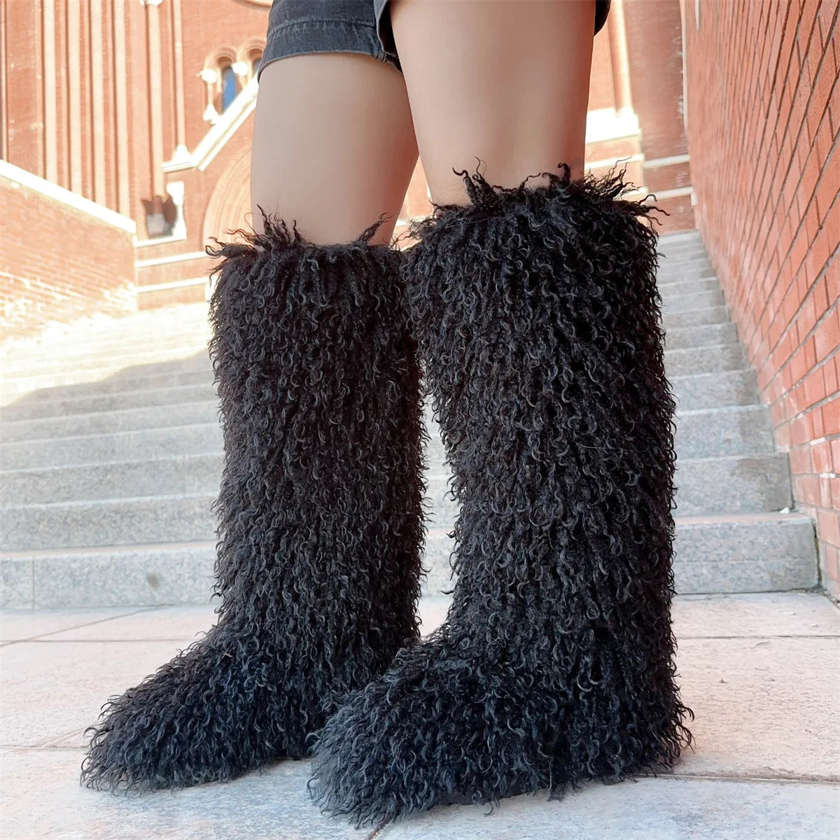 Spoken Dreams: Knee High Wool Snow Boots