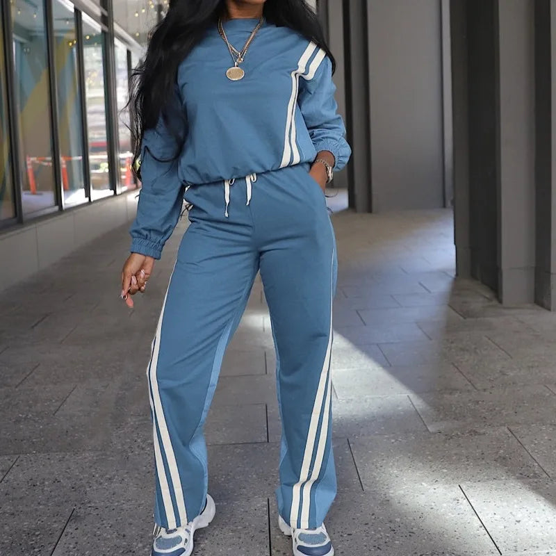 Spoken Dreams: 2 Piece Sets Long Sleeves Crop Top and Pants