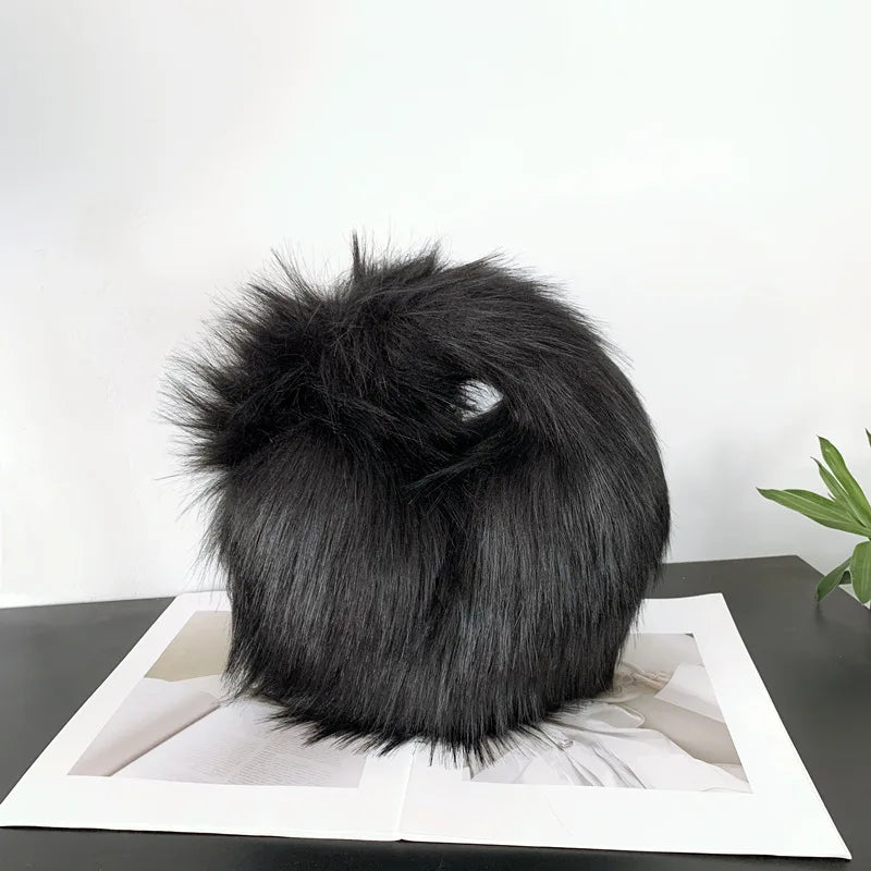 Spoken Dreams: Small Fur Half Moon Luxury Bags