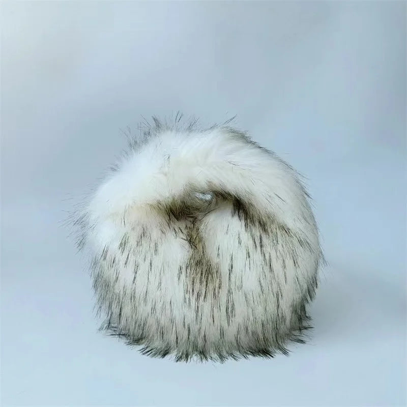 Spoken Dreams: Small Fur Half Moon Luxury Bags