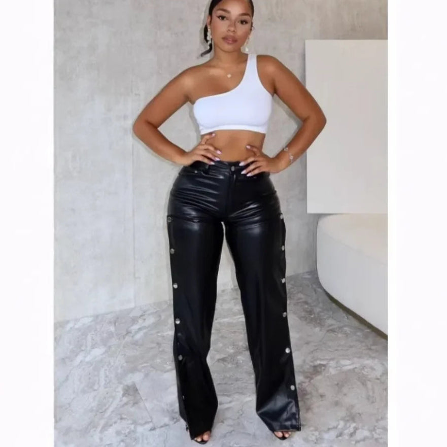 Spoken Dreams: Straight Leather Pants