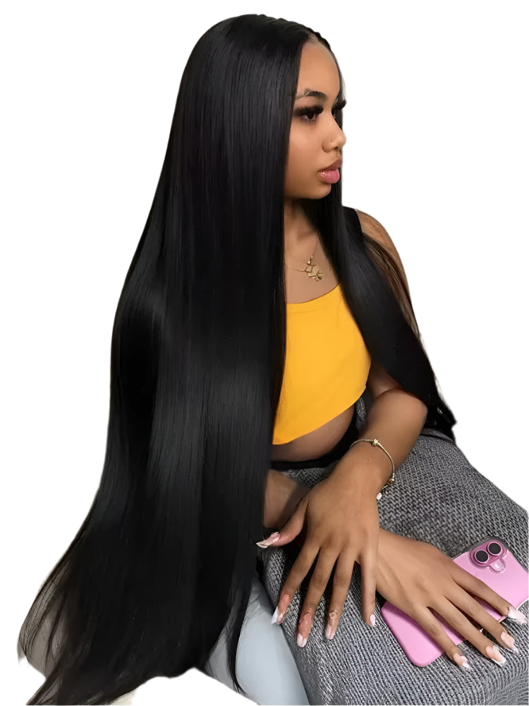 250 Density 40 36 Inch Straight Lace Front Wigs Human Hair 13x6 Hd Transparent Lace Front Human Hair Wigs Brazilian Virgin Hair