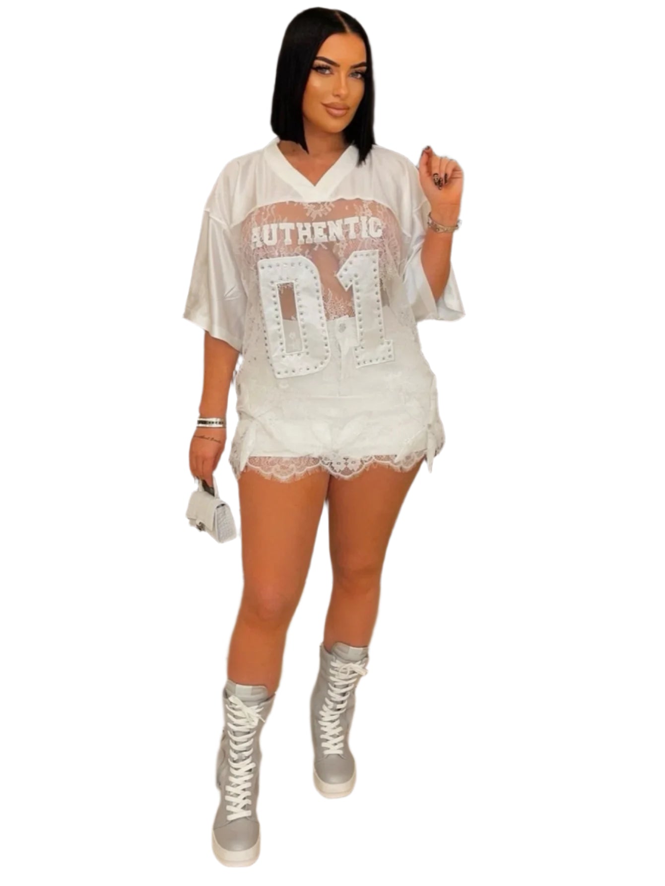 Letter Print T-Shirts Top Women 2025 Spring Summer V-Neck See Through Backless Loose Short Sleeve Y2K Sexy Trend Streetwear Tops