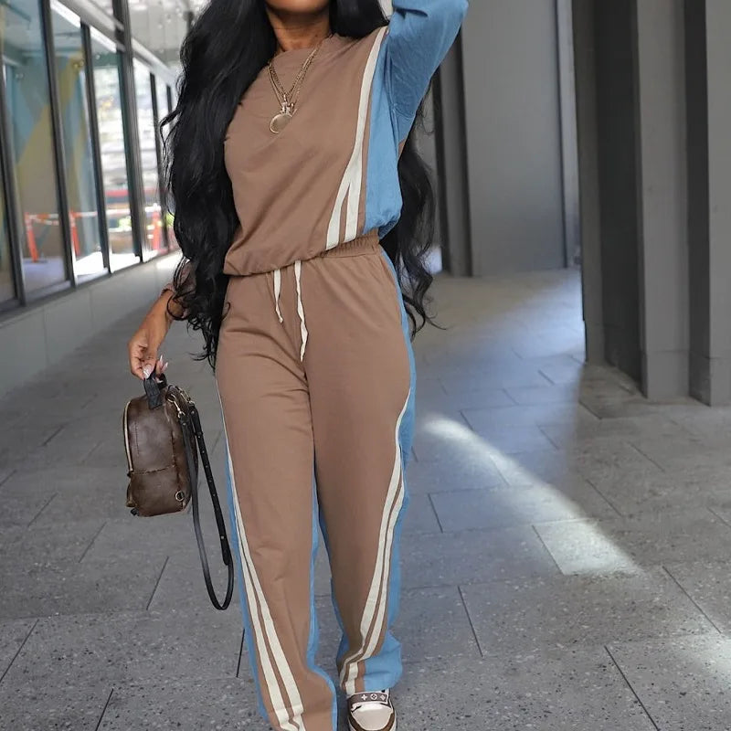 Spoken Dreams: 2 Piece Sets Long Sleeves Crop Top and Pants