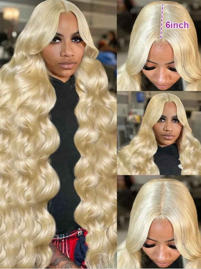 200 Density Blonde 613 HD Lace Frontal Wig 13x6 Body Wave Human Hair Wigs 30 40 Inch Brazilian Colored 13x4 Lace Front For Women
