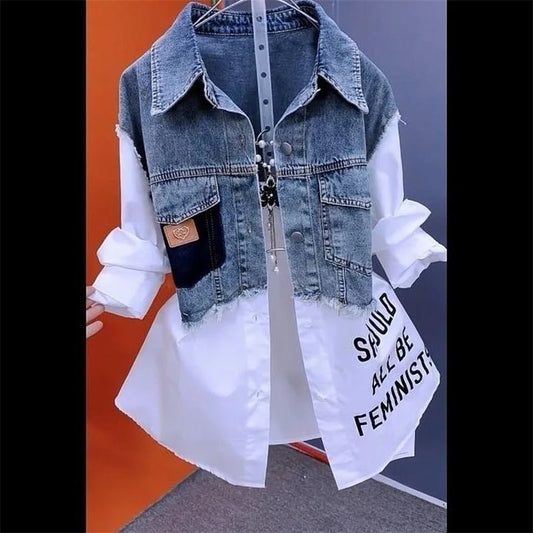 Spoken Dreams: Women's Casual Denim Jacket