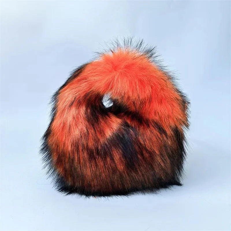 Spoken Dreams: Small Fur Half Moon Luxury Bags