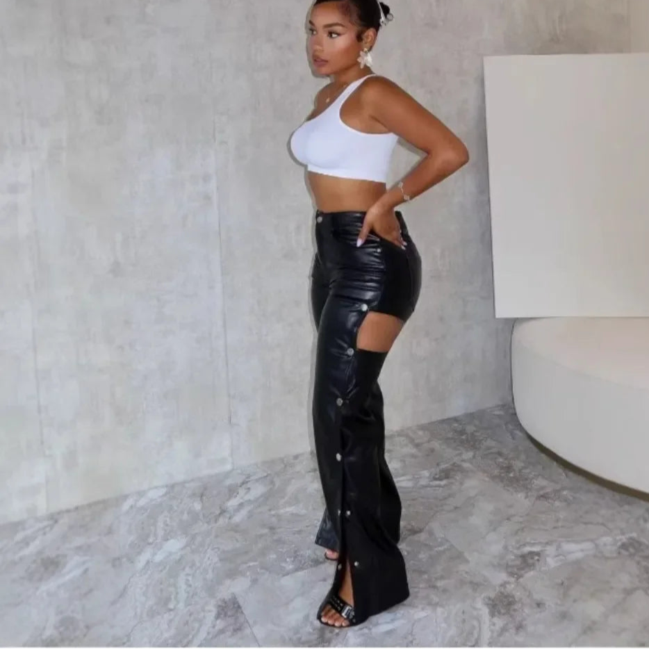 Spoken Dreams: Straight Leather Pants