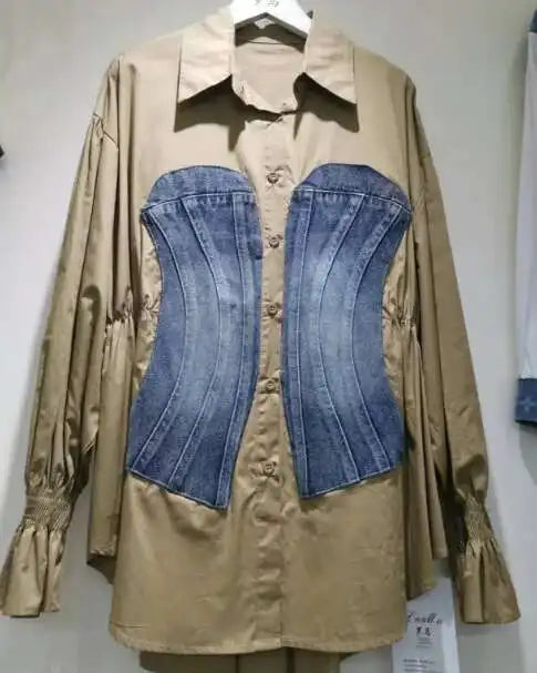 Spoken Dreams: Denim Long Sleeves Blouse Shirts