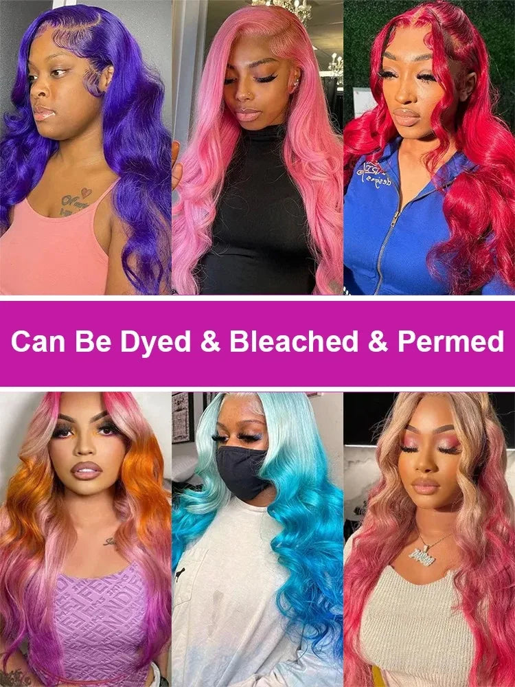 200 Density Blonde 613 HD Lace Frontal Wig 13x6 Body Wave Human Hair Wigs 30 40 Inch Brazilian Colored 13x4 Lace Front For Women