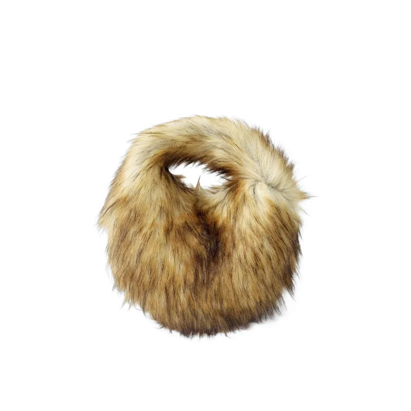 Spoken Dreams: Small Fur Half Moon Luxury Bags